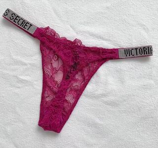 Tanga Victoria's Secret Encaje Morado Talla Única