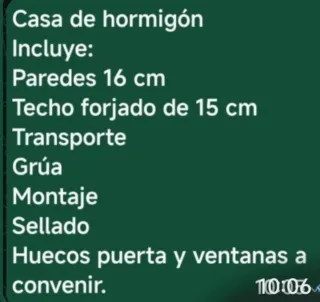 Casa prefabricada hormigón directa fábrica. Montaj