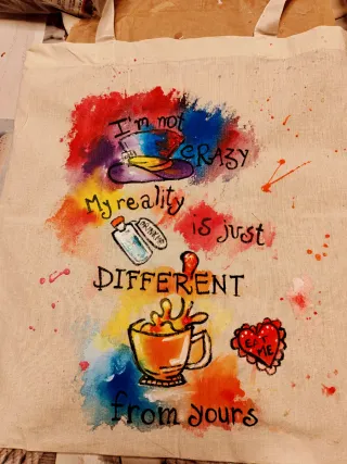 Borsa shopper dipinta a mano Alice