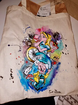 Borsa shopper dipinta a mano Alice