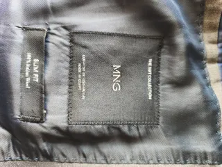 Americana Mango Gris Hombre