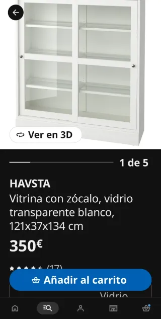 Vitrina Ikea Blanca Puertas Correderas