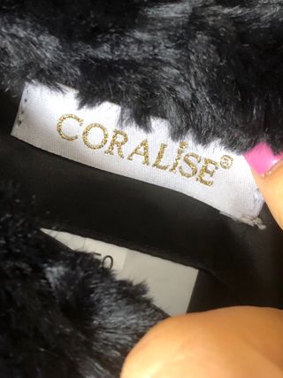 Cappotto vintage nero in eco pelliccia double-face