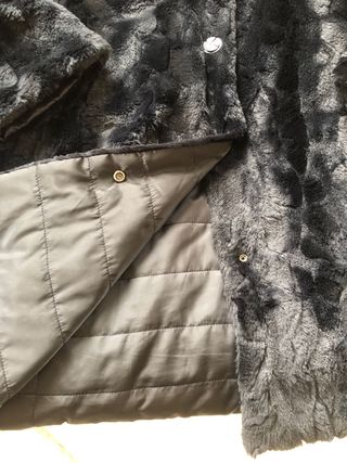 Cappotto vintage nero in eco pelliccia double-face
