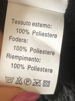 Cappotto vintage nero in eco pelliccia double-face