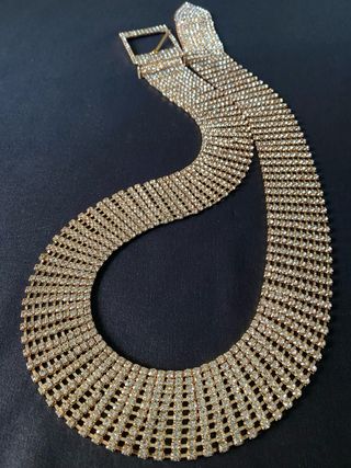 Cintura con strass dorata