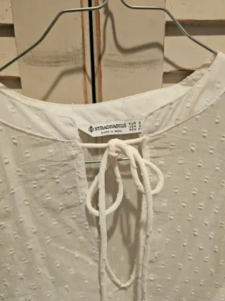 Blusa Stradivarius Blanca Talla S