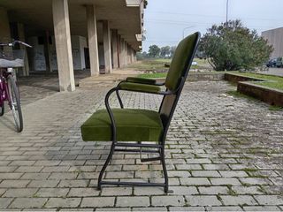 Poltroncina vintage velluto verde