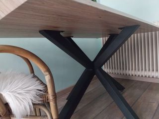 Mesa de comedor madera y metal