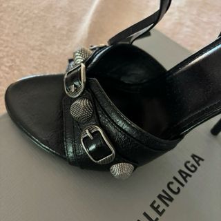 Sandalias Balenciaga Tacón Negro Tachuelas