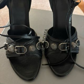 Sandalias Balenciaga Tacón Negro Tachuelas