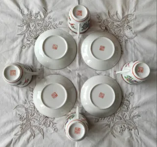 Set 4 Tazze da Tè Porcellana China