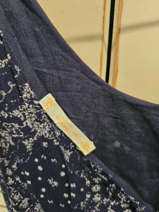 Mono corto estampado azul y blanco