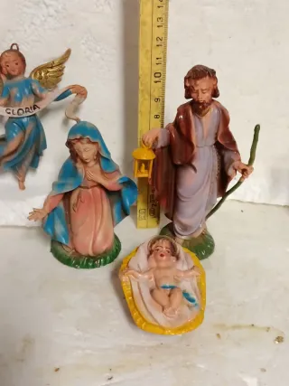 Sacra Famiglia 12cm 9 Pezzi Anni '70