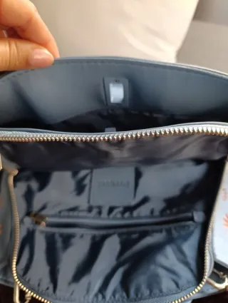 Mochila Desigual azul y naranja