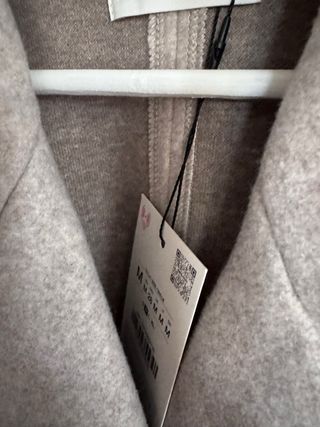 Abrigo cruzado Zara Beige Talla M