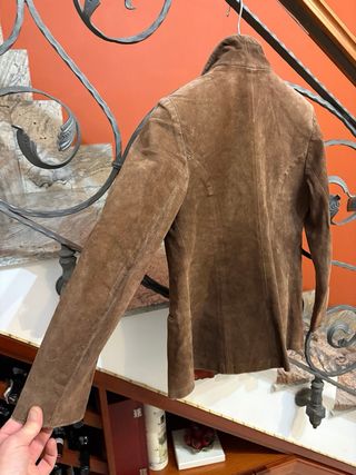 Giacca blazer donna  pelle scamosciata anni 80’