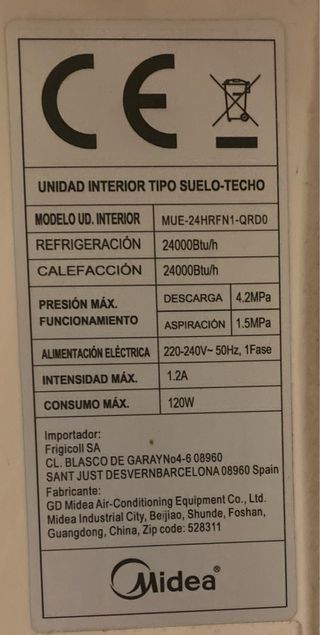 Aire Acondicionado Midea
