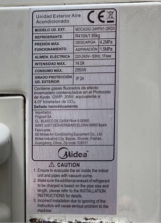 Aire Acondicionado Midea