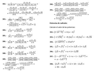 Problemas de Matemáticas Radicales y potencias de