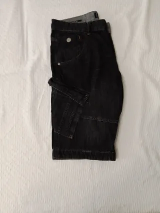 Pantalón corto cargo hombre negro talla 31/40