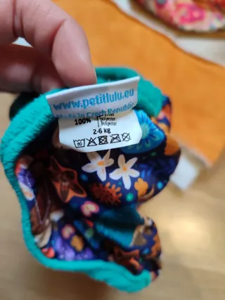 Pañales de tela Petit Lulu. De 0 a 3 meses.