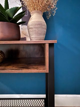 Mueble recibidor madera y metal