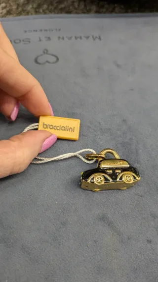 Charm Braccialini auto nero dorato