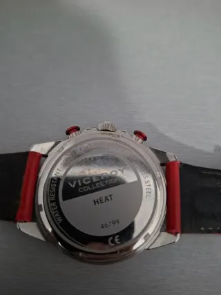 Reloj Viceroy Cronógrafo Rojo y Plateado