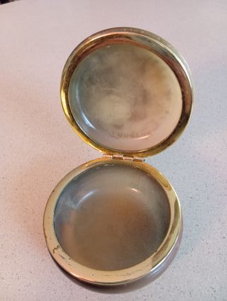 Caja joyero alabastro con loros pintados/impresos