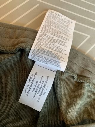 Pantalón chándal mujer verde oliva italiano nuevo