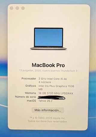 Apple MacBook Pro 13” 2020 Intel 512 16