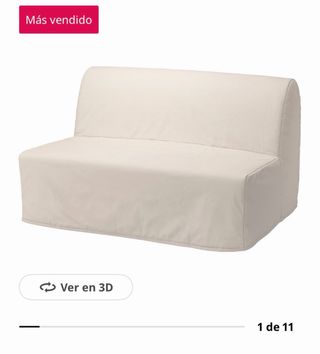 Sofá cama 2 plazas beige