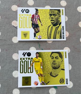 Cromos Panini Extra Gold Nico Williams y Ayoze