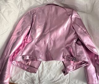 Cazadora metalizada rosa talla L