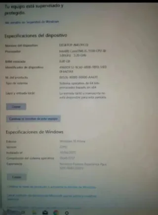 Ordenador sobremesa Windows 10