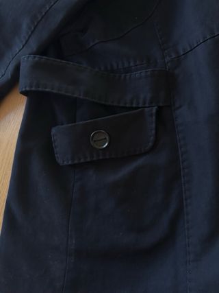 Chaqueta Gabardina corta Zara azul marino