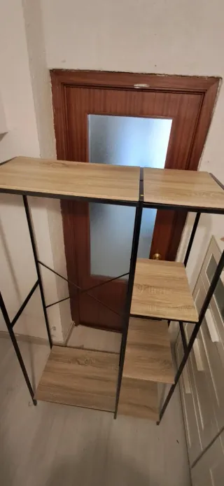 Perchero Industrial Metal y Madera.