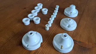 Set ceramica per impianto elettrico vintage