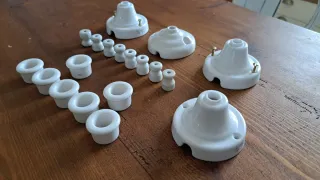 Set ceramica per impianto elettrico vintage