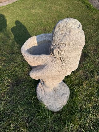 Gnomo jardin maceta piedra