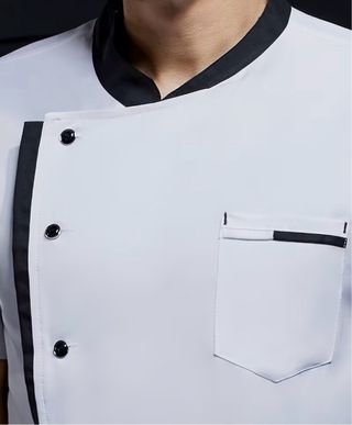 Camisa Cocinero Chef Blanca Negra Talla M y L