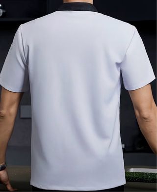 Camisa Cocinero Chef Blanca Negra Talla M y L
