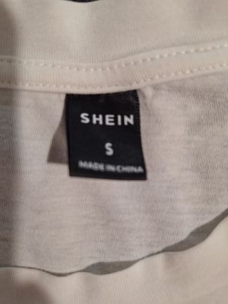 Camiseta SHEIN rosa bordada Talla S