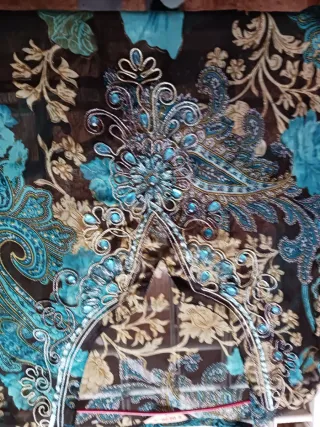 Camisa gasa EDOR.A multicolor pedrería M