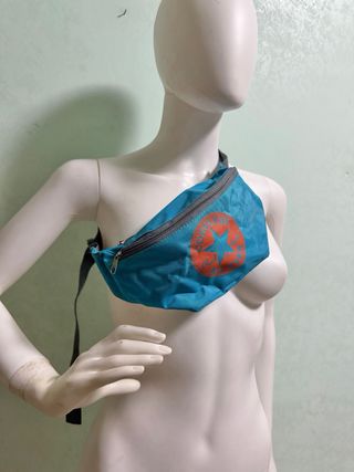 Marsupio Converse anni '90 blu e arancione