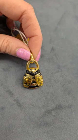 Charm Braccialini in argento dorato