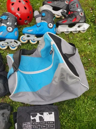 Conjunto patinaje y protecciones