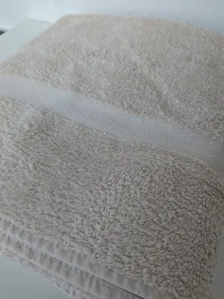 Telo doccia grande beige cotone