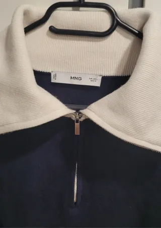 Jersey Mango azul y blanco